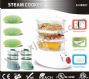 3-layer steam cooker with timer xj-4k007
